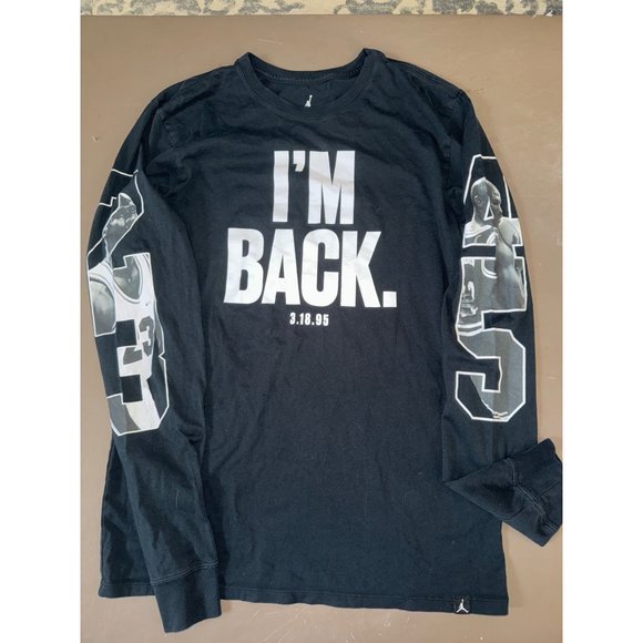 Nike Air Jordan long sleeve “I’m Back 3.18.95” men's‎ medium - Picture 1 of 9